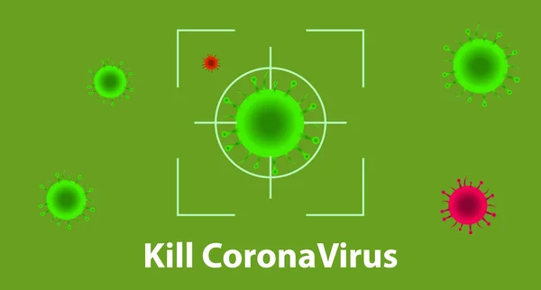 Covid Coronavirus Banner Matar 2015 Ncov Banner Virus Lockdown Vector — Archivo Imágenes Vectoriales