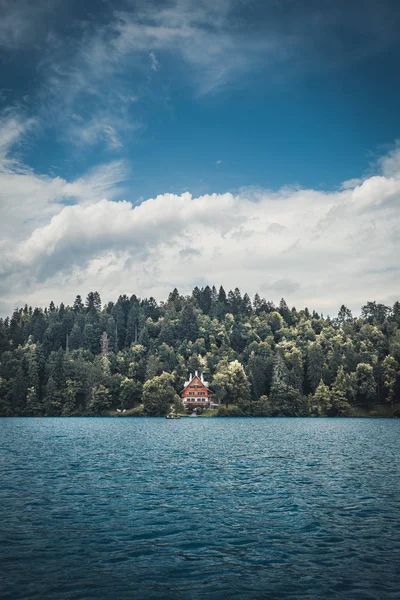 House in the forest at lake Bled in Slovenia