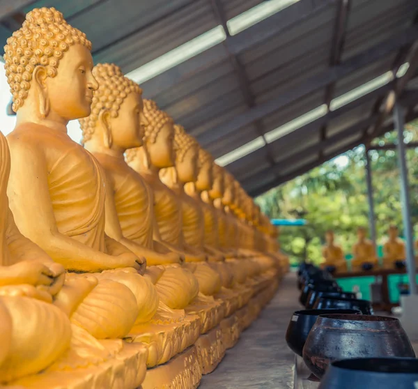 Buddha-Statuen im weichen Fokus bokeh. Thailändische Skulptur. — Stockfoto