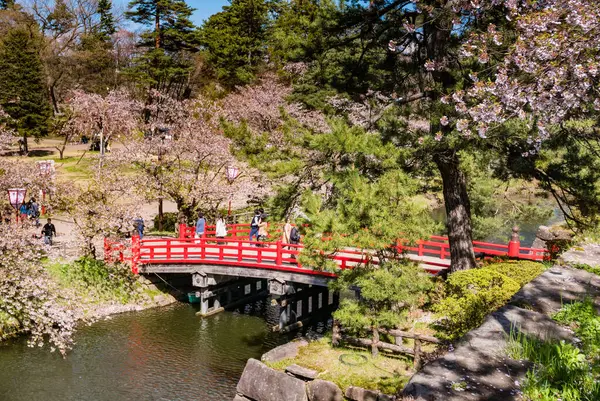 Tourist im Hirosaki-Schlosspark — Stockfoto