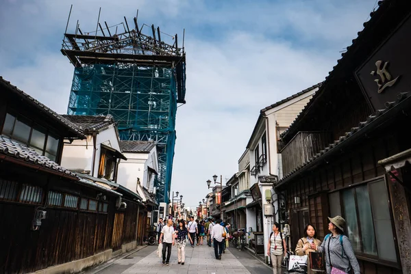 Toeristen bezoeken Kawagoe stad — Stockfoto