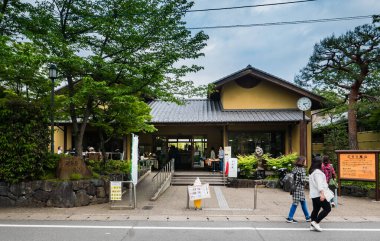 Arashiyama 'daki Bambu Ormanı yakınlarındaki restoran ve kafe.
