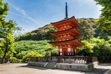 Kyoto, Japonya 'daki kiyomizu-dera tapınağı.