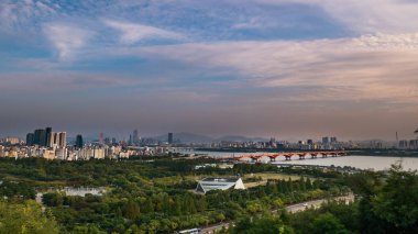 Landscape of Seoul City clipart