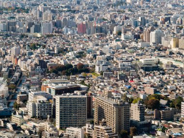 Tokyo şehir manzarası Tokyo Büyükşehir Hükümeti B 'den görüldüğü gibi