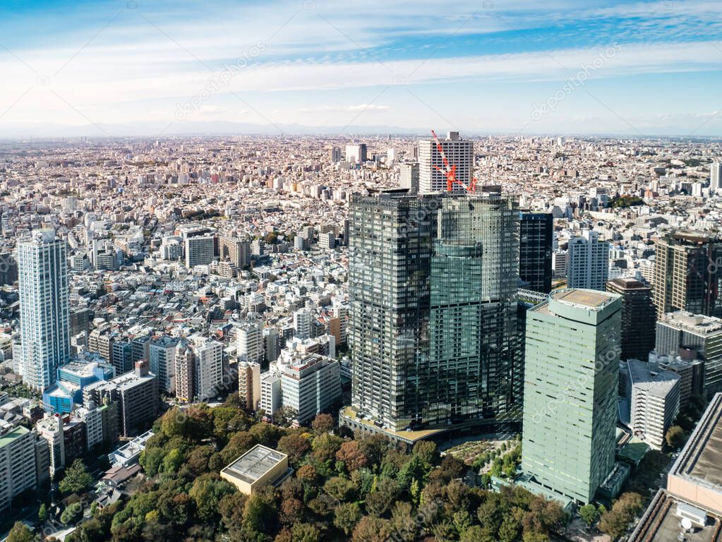 Tokyo cityscape as seen from the Tokyo Metropolitan Government B