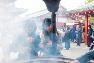 Tokyo, Japonya 'daki Sensoji Tapınağı.