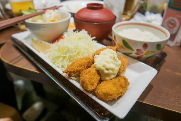 日本料理-揚げ牡蠣 — ストック写真