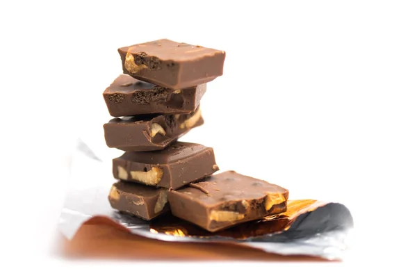 Sušenka a oříšková čokoláda — Stock fotografie