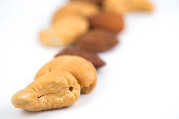 Almonds and cashew nuts — Stock Photo, Image