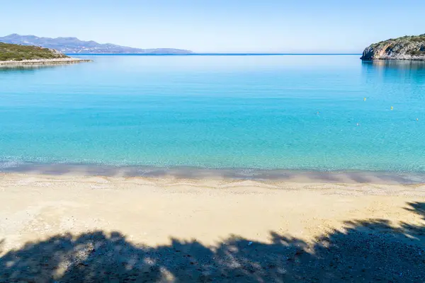 Krásná idylická tyrkysová pláž, Kréta Řecko. — Stock fotografie