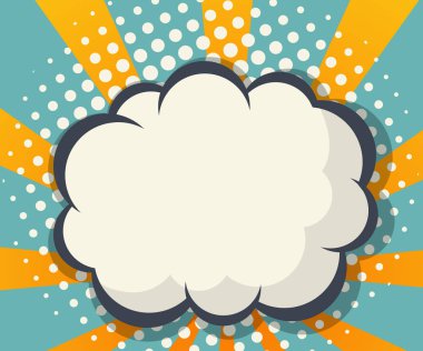 soyut boş konuşma balonu çizgi roman, pop art