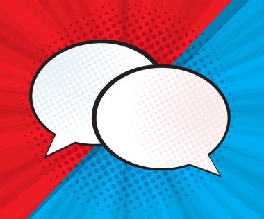 soyut konuşma balonu pop art, çizgi roman