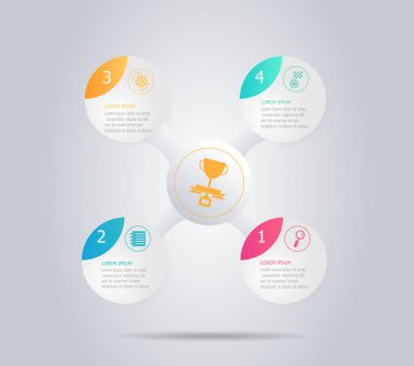 soyut modern daire Infographic arka plan