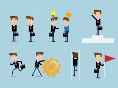 işadamı düz tasarım