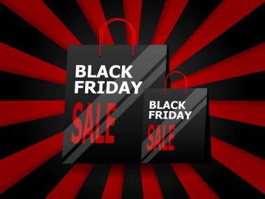 siyah Cuma satış alışveriş çantası ile