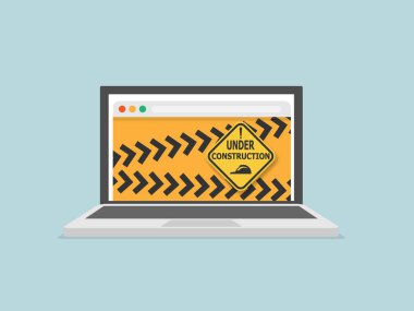 Web sitesi yapım aşamasında laptop