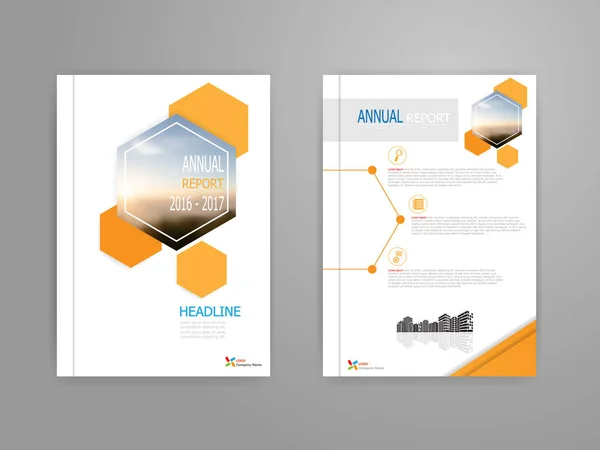 cover annual report brochure flyer template