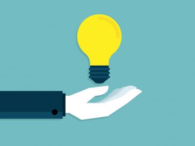 ampul fikir insan el çizimi