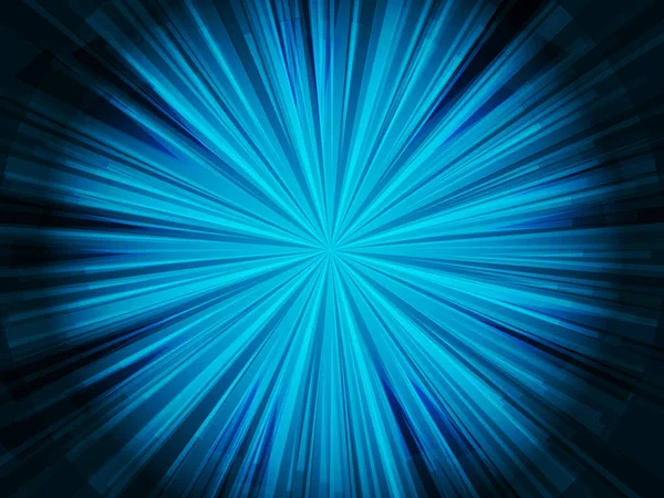 Abstract blue light rays vector illustration background — ストックベクタ