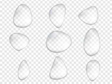 Şeffaflık arka planına sahip su damlaları