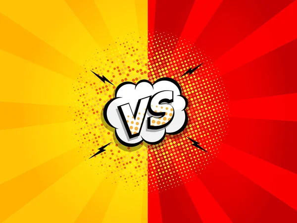 Versus, vs cómic, arte pop vector ilustración fondo — Archivo Imágenes Vectoriales