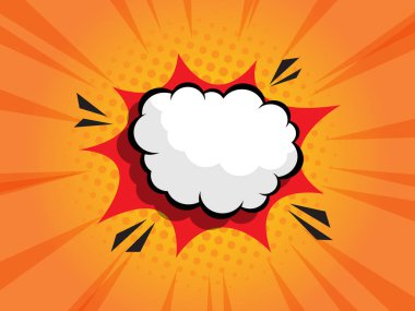 Çizgi roman arkaplan vektörü illüstrasyonlu soyut boş konuşma balonu