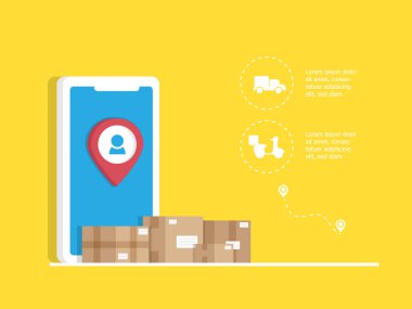 Paket kutusu ile çevrimiçi dağıtım uygulaması