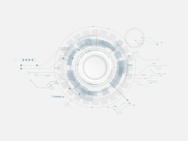 Abstraktní Technologie Převodovka Kruh Pozadí Vektor Ilustrace — Stockový vektor