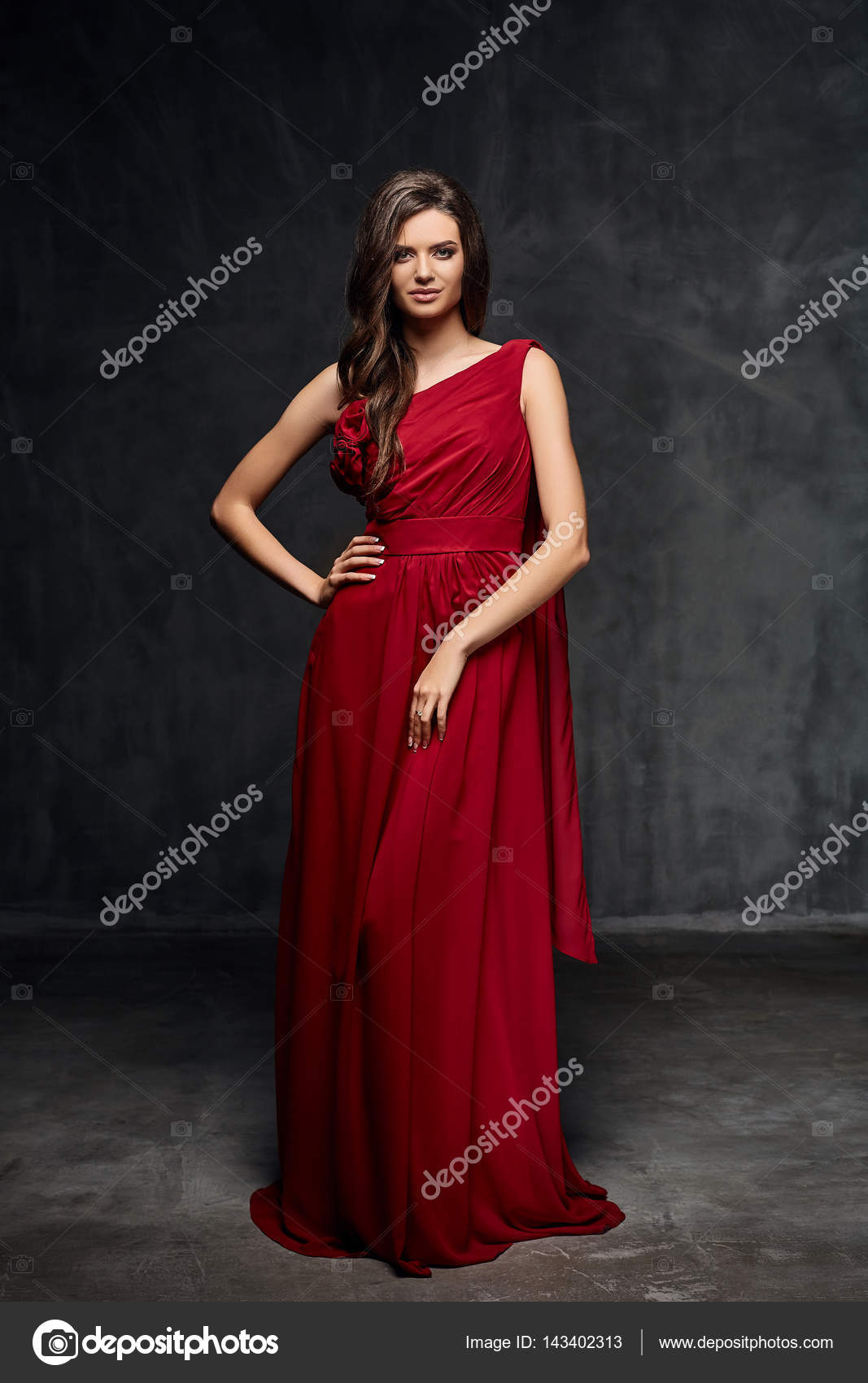 Asian woman posing in Strapless Tube Top Slim Long-sleeve One-piece Dresses  - Stock Image - Everypixel