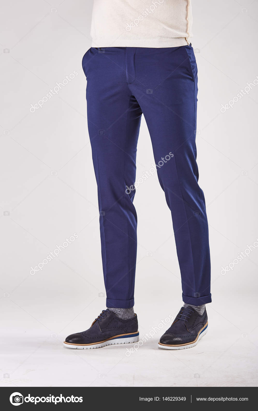 Blue chinos with black shoes new arrivals