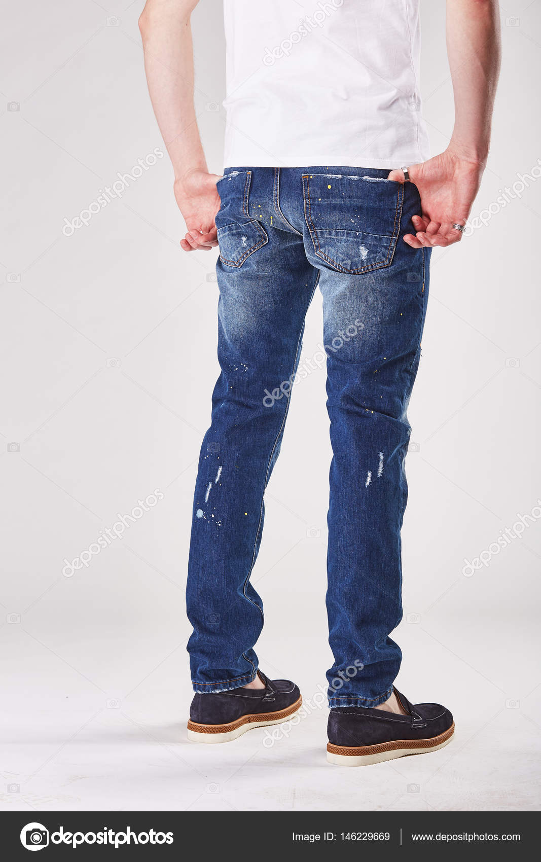 dark blue jeans pant
