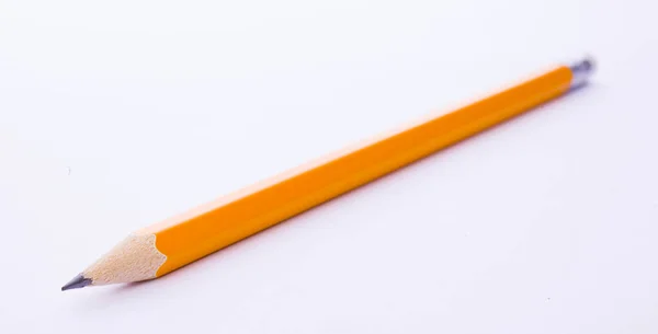 Bleistift Isoliert Auf Weißem Hintergrund Ansicht Von Oben — Stockfoto