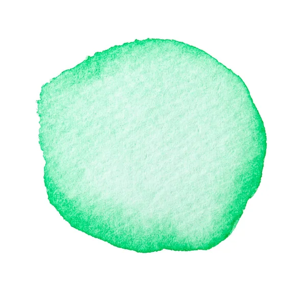 Abstract Green Watercolor Spot Isolated White Background Colorful Aquarelle Splash — Stock Photo, Image