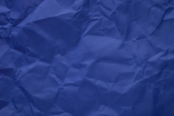 Textura Papel Azul Amassado Como Fundo Texto Espaço Cópia — Fotografia de Stock