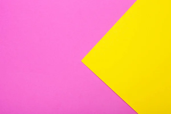 Rózsaszín Sárga Papír Háttér Két Színes Fényes Papír Textúra Felső Stock Kép