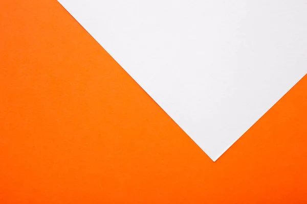 Papel Naranja Blanco Como Fondo Textura Papel Brillante Dos Colores Imagen De Stock