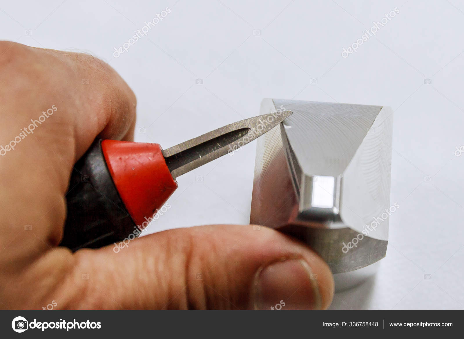 Deburring tool for metal, wood, aluminum, copper and plastic. The