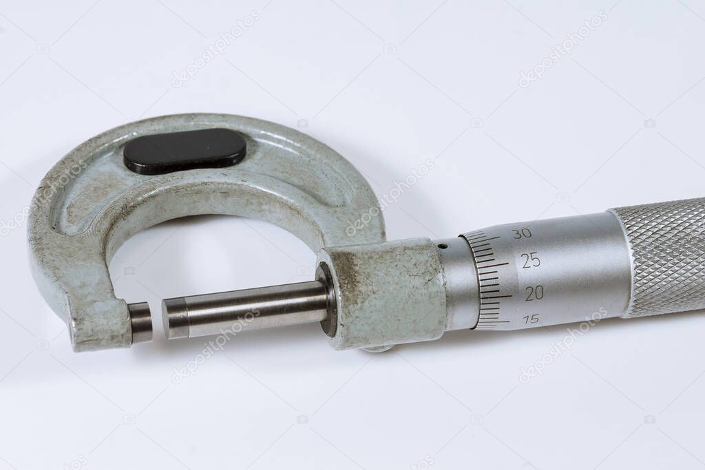 micrometer on a white background