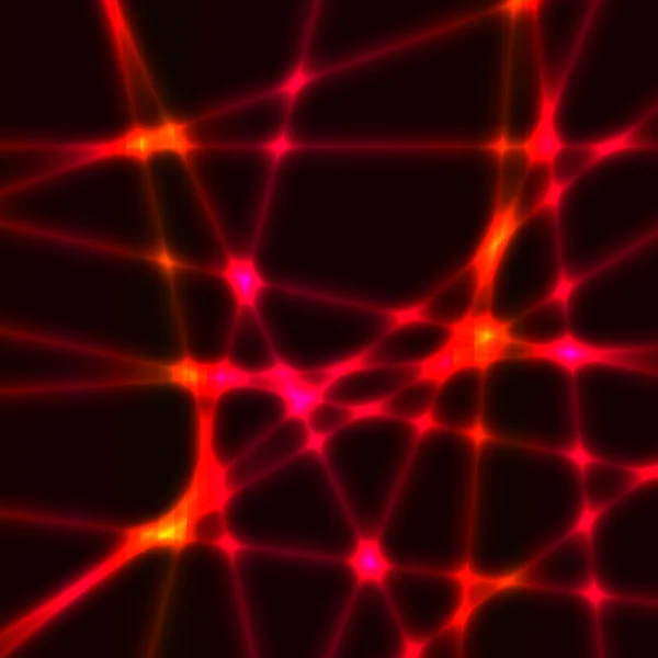 Sehr dunkler Hintergrund mit heißen bläulichen Laserstrahlen — Stockvektor