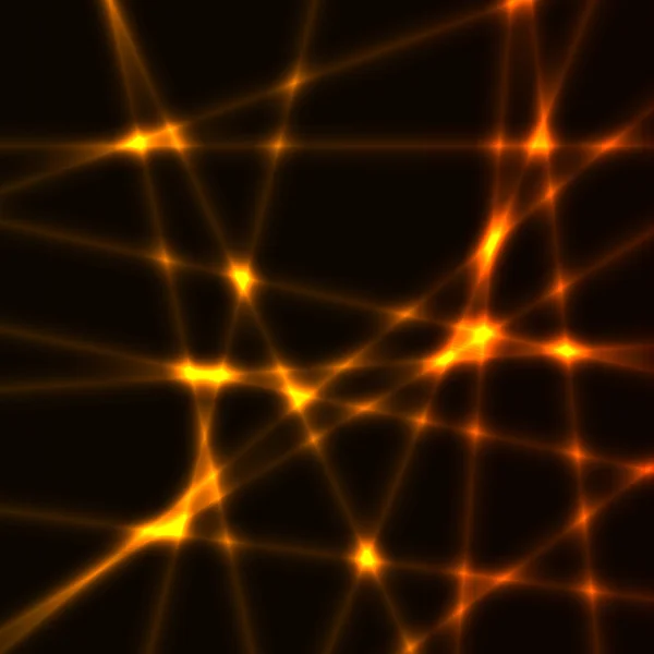 Sehr dunkler Hintergrund mit goldbläulichen Laserstrahlen — Stockvektor