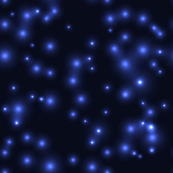Fond sans couture avec de petites lumières de couleur bleue — Image vectorielle