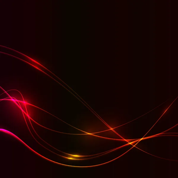 Koyu arka plan kırmızı lazer ile neon dalgalar Parlatıcı
