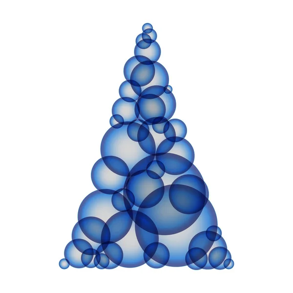 Enkel kall eller varm xmas tree gjorde form bubblor — Stock vektor