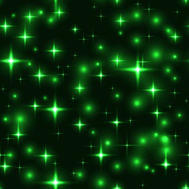 seamless background with green stars and blurs clipart