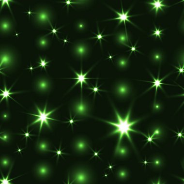 Green seamless background with shiny Christmas chain clipart