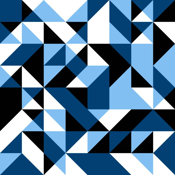 Geometrik şekillerle koyu mavi sorunsuz arka plan — Stok Vektör