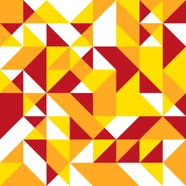 Trojúhelník bezešvé pozadí v jasných teplých barvách — Stockový vektor