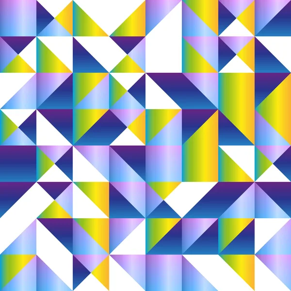 Triângulo sem costura fundo em cores brilhantes — Vetor de Stock