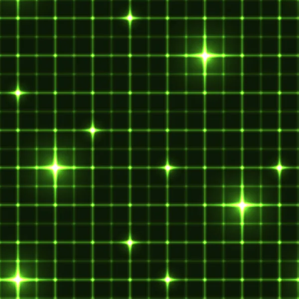 Grille vert foncé avec des points brillants . — Image vectorielle